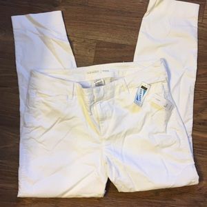 NWT White Old Navy Pixie Pants, Size 10 Reg